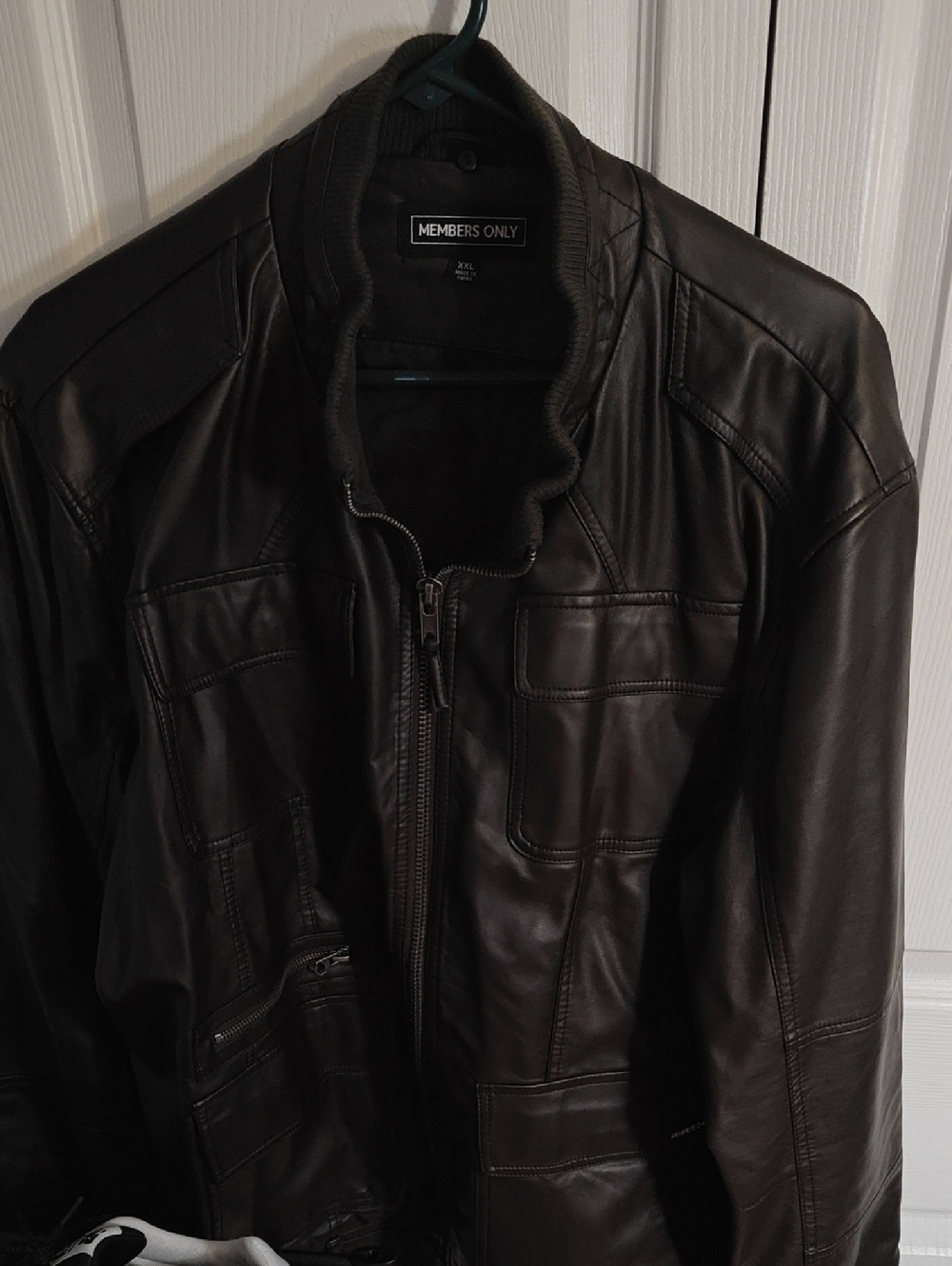 Members Only Brown Leather Bomber Jacket